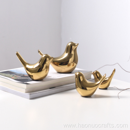 golden bird wrought iron office home decoration ornaments